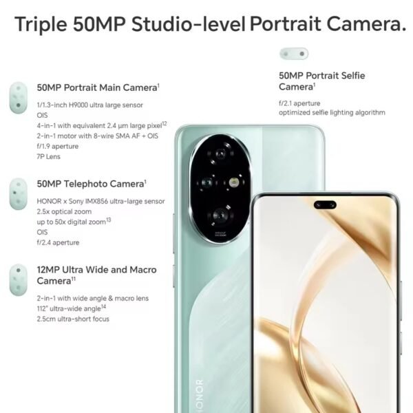 New Original Global Version Huawei Honor 200 Pro Snapdragon 8s Gen 3 6.78'' 120Hz AMOLED 50MP 5200mAh 100W NFC HONOR - Image 4